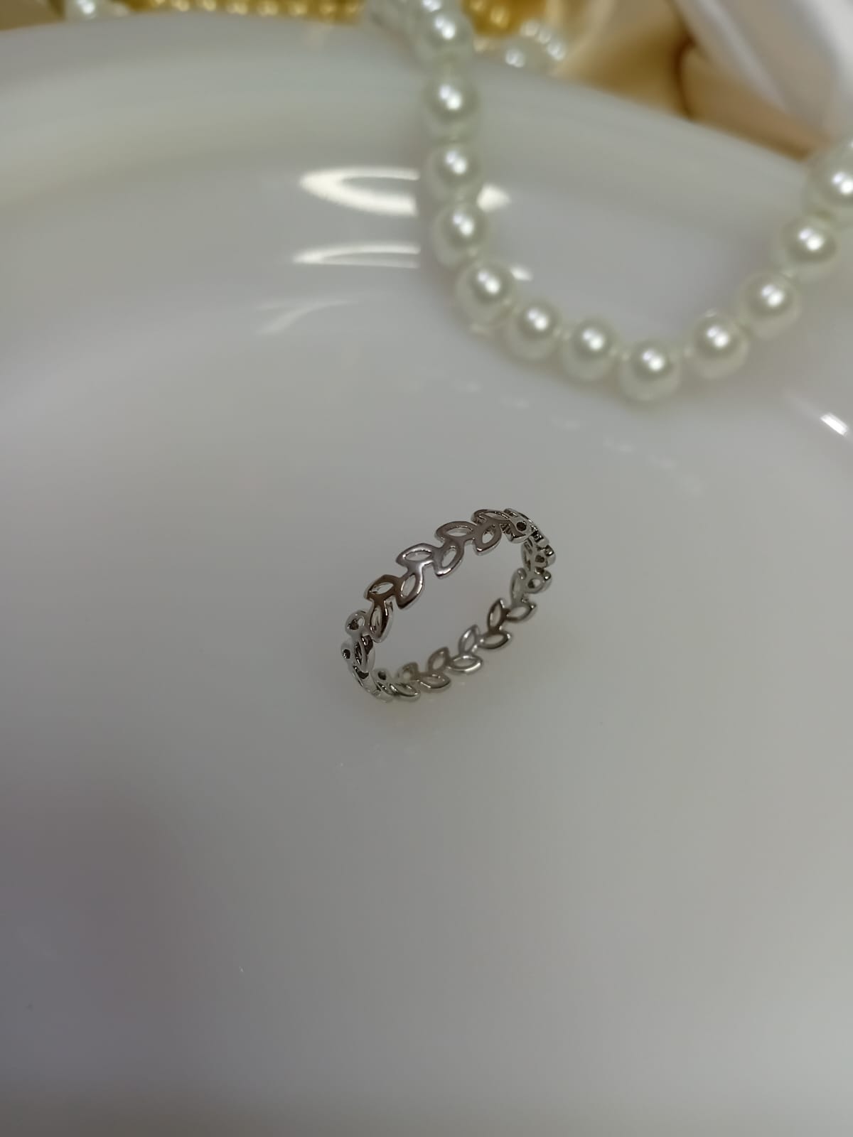 Silver Leaf Design Ring