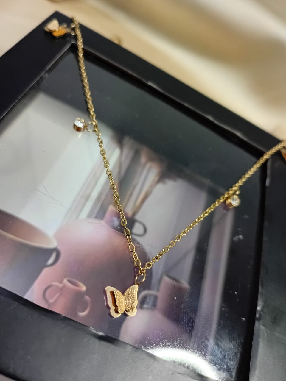 Delicate Stainless Butterfly Pendant