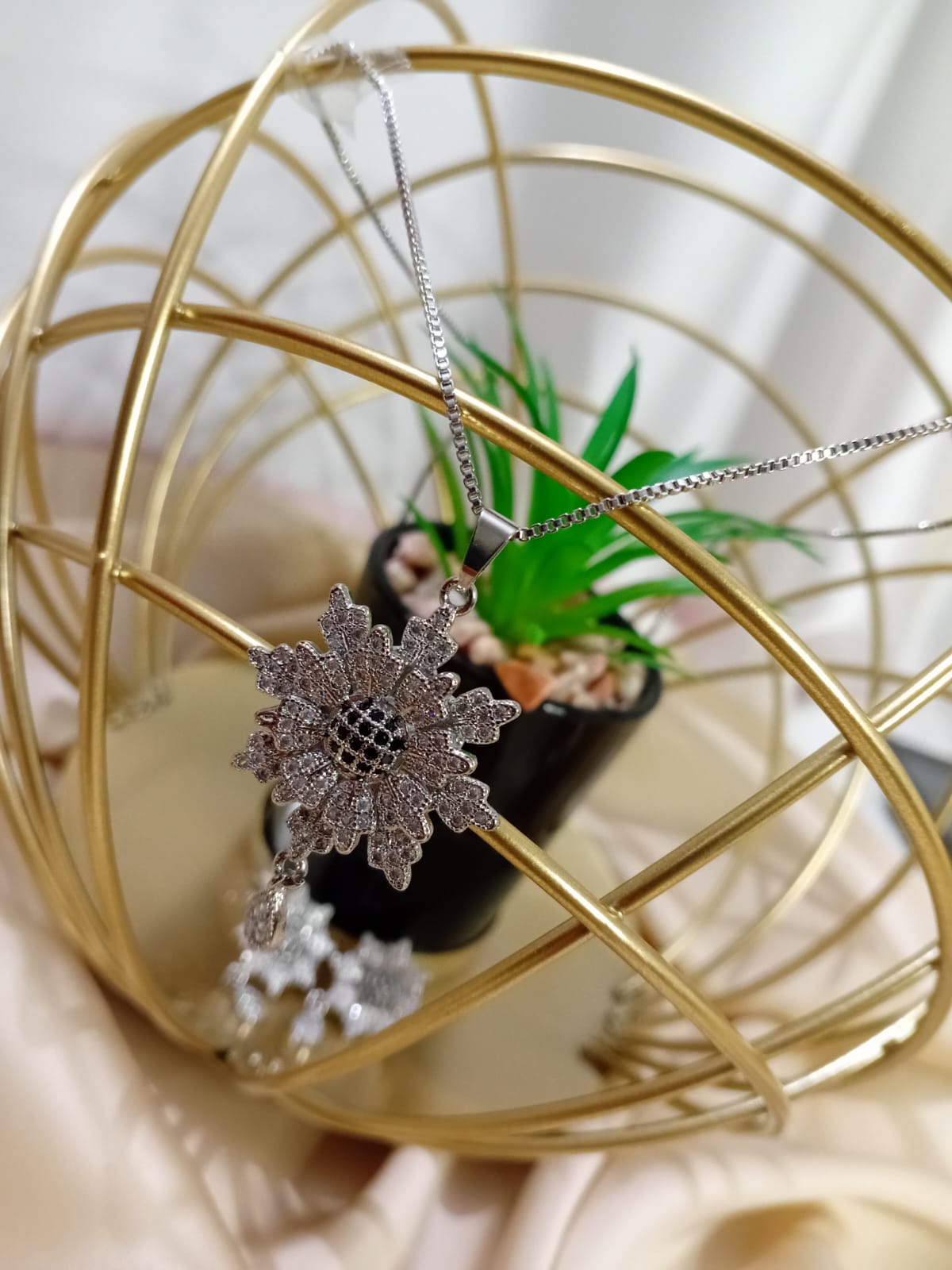 Silver Patel Bloom Combo Locket Set