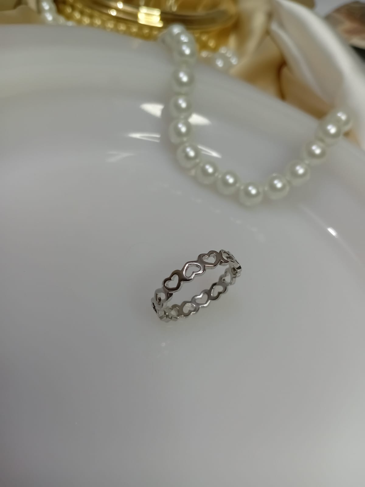 Silver Heart Design Ring