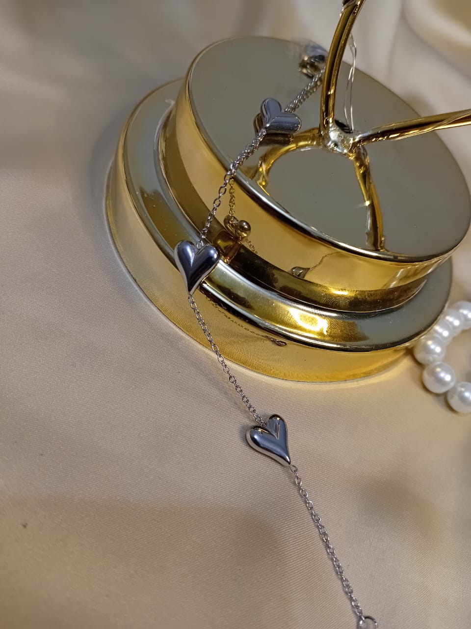 Solid Heart Shape Stainless Bracelet