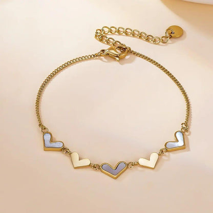 Golden Heart Stainless Bracelet