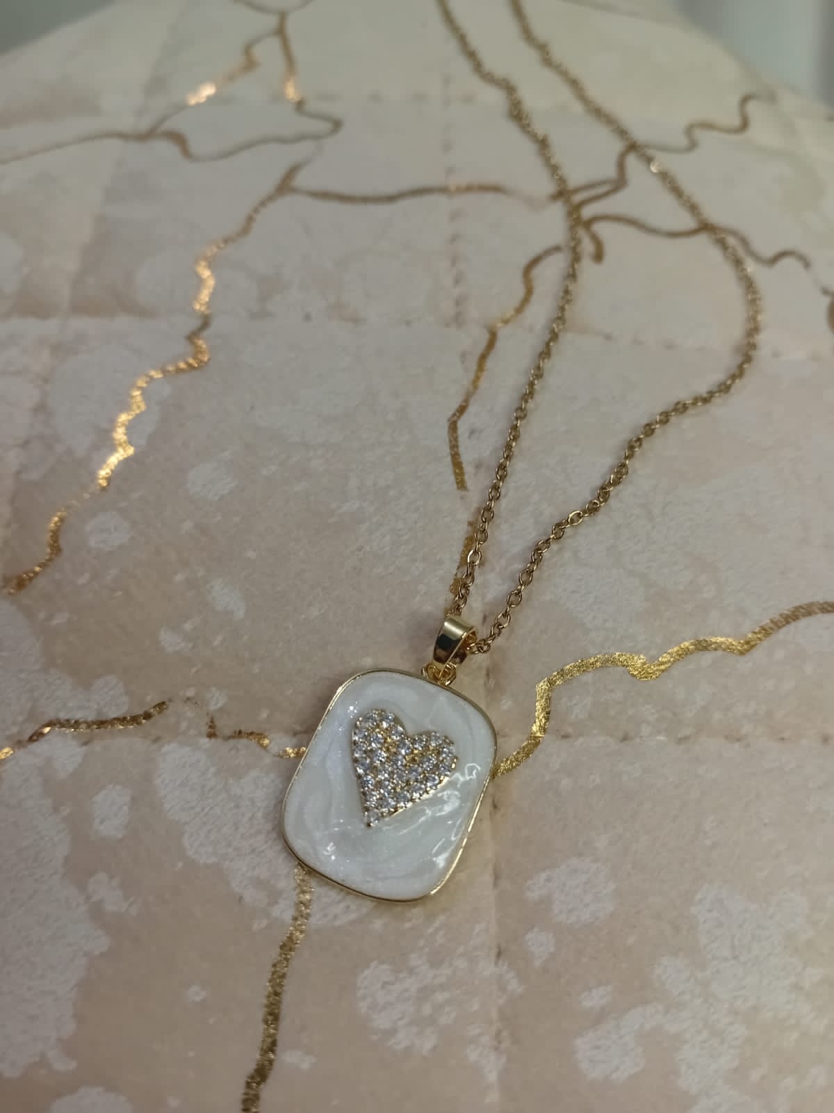 Minimal Heart Frame Stainless Pendant