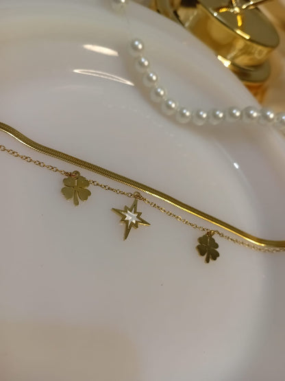 Floral Twinkle Stainless Bracelet