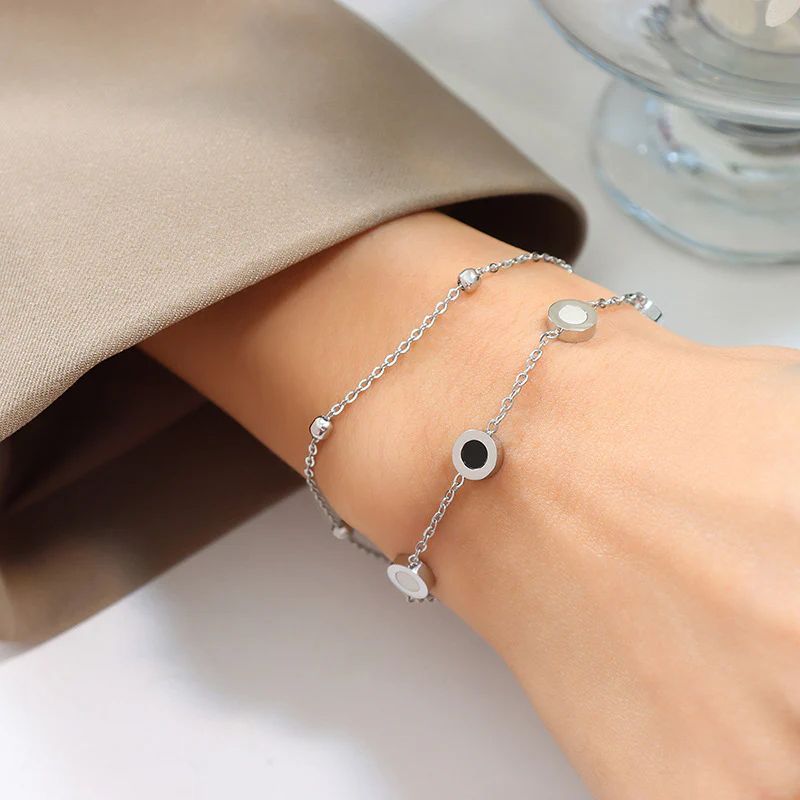 Silver Dual Layer Minimal Bracelet