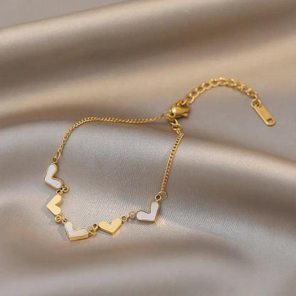 Golden Heart Stainless Bracelet