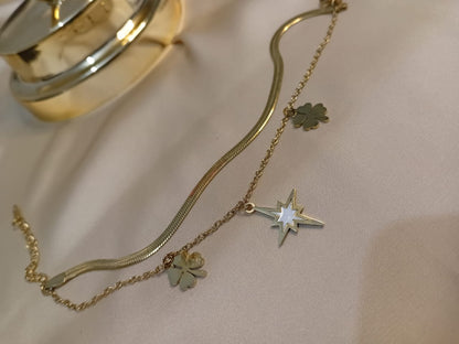 Floral Twinkle Stainless Bracelet