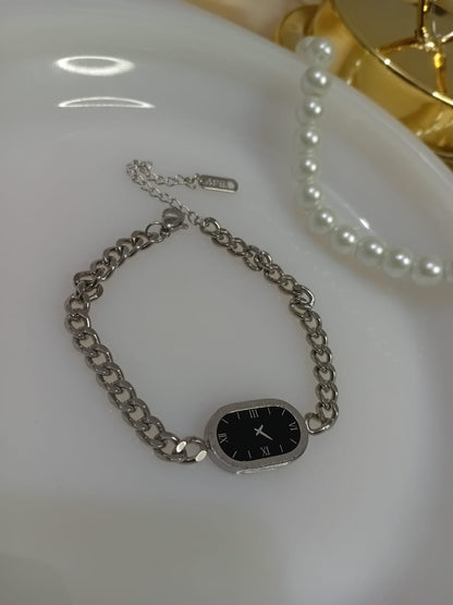 Heavy Chain Clock Design Bracelet