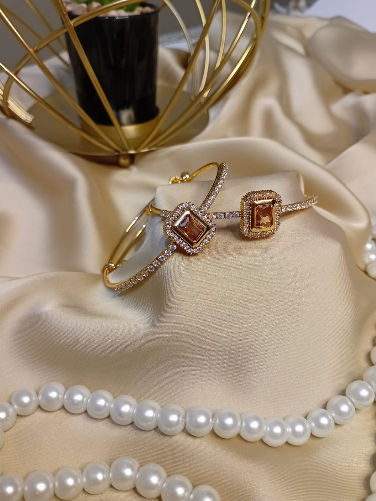 Adjustable Golden Pair of Bangles