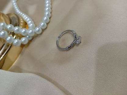 Decent Silver Stone Design Ring