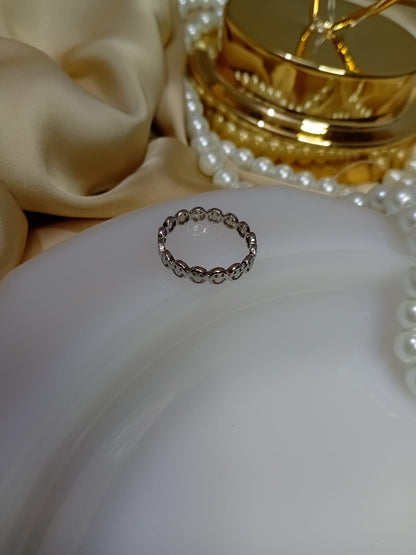 Silver Smile Face Ring