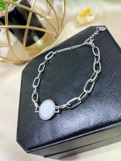 Silver Heavy Chain Bracelet