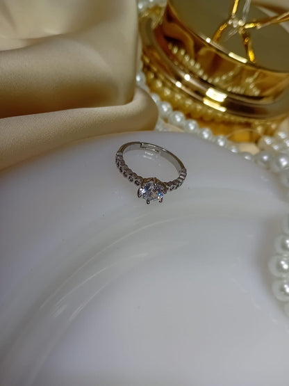 Silver Diamond design Ring
