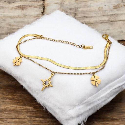 Floral Twinkle Stainless Bracelet