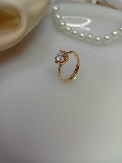 Golden Multi Stone Colour Rings In  different minimal designs