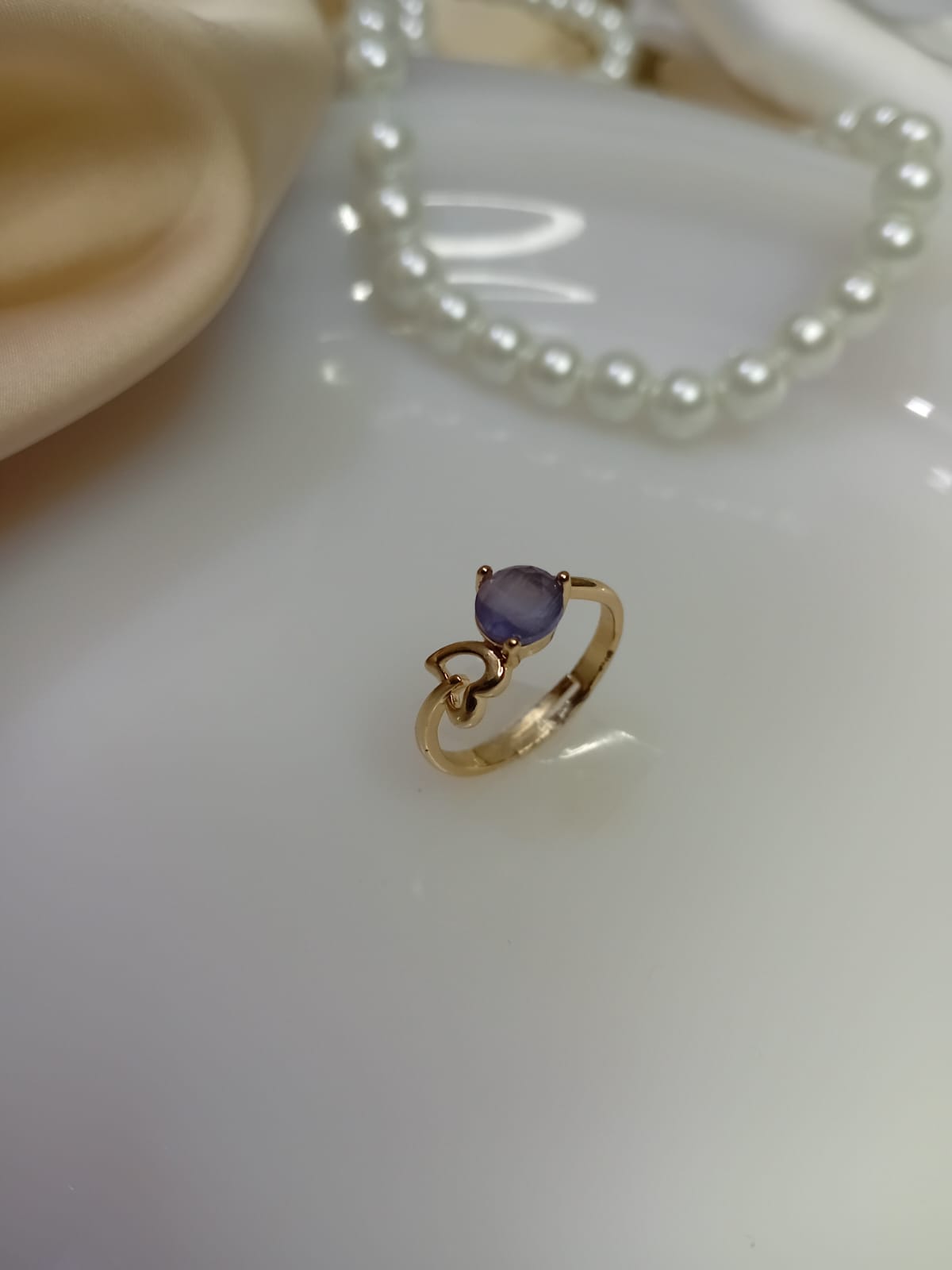 Golden Multi Stone Colour Rings In  different minimal designs