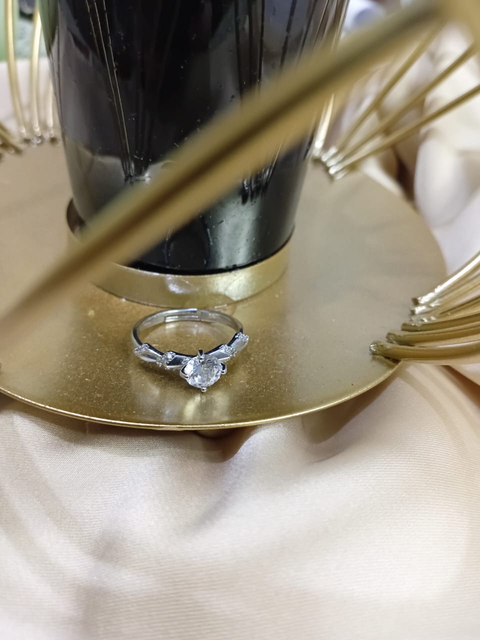 Decent Silver Stone Design Ring