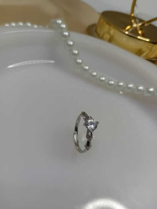 Decent Silver Stone Design Ring