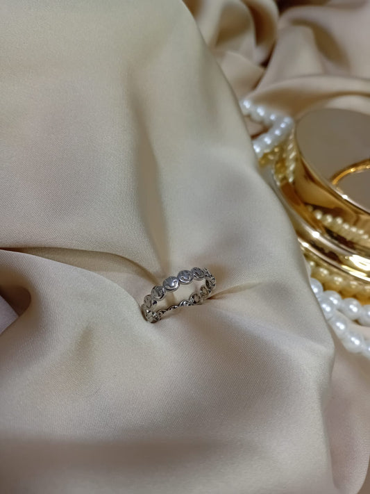 Silver Smile Face Ring