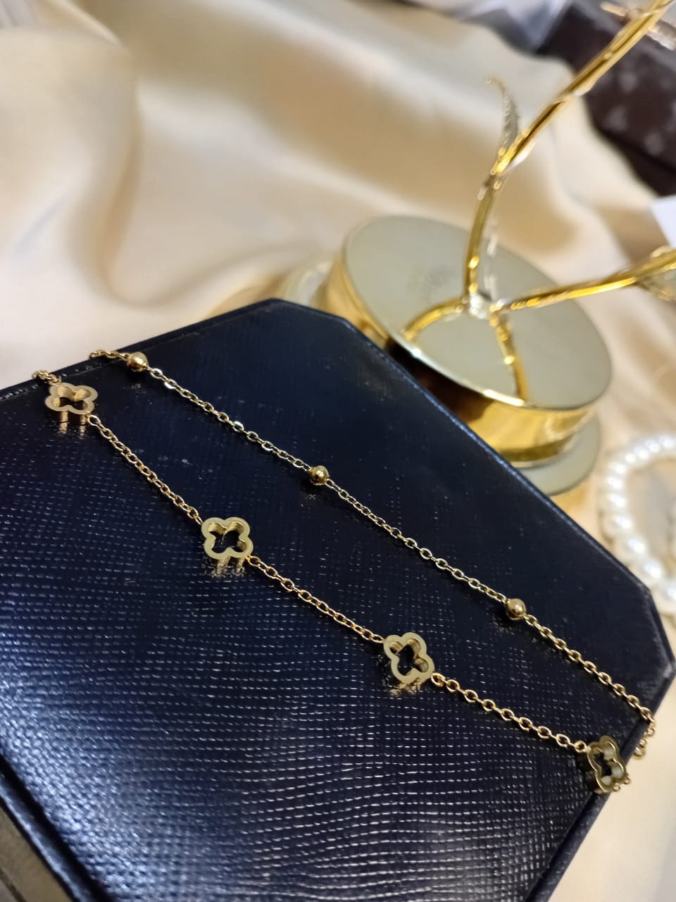 Golden Double Chain Style Bracelet