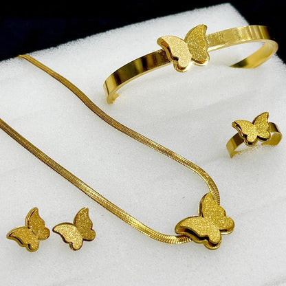 Beautiful  Butterfly Locket Set