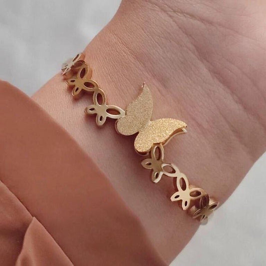 Stainless Butterfly bangle