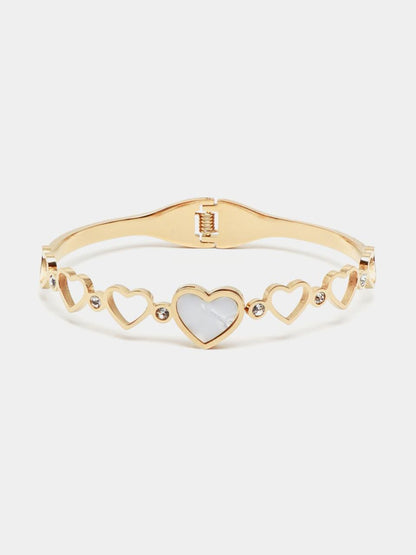 Heart Shape Beautiful  Stainless Bangle