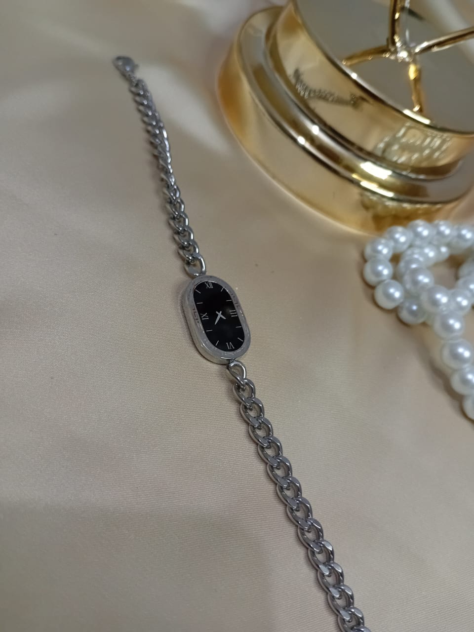 Heavy Chain Clock Design Bracelet