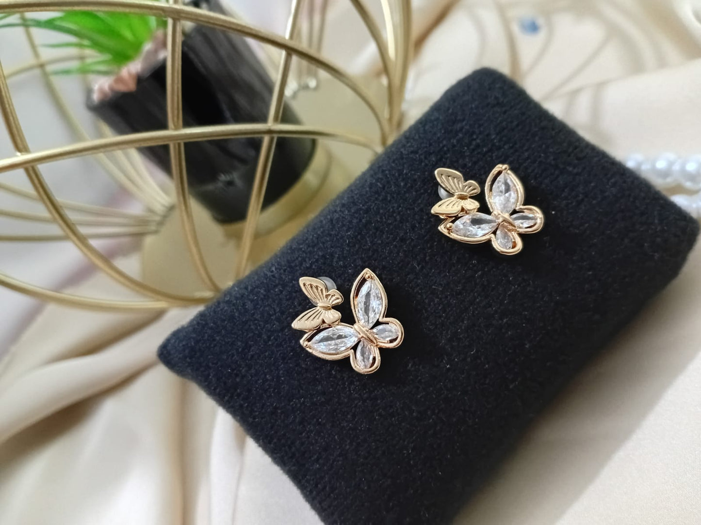 Golden Butterfly Earings