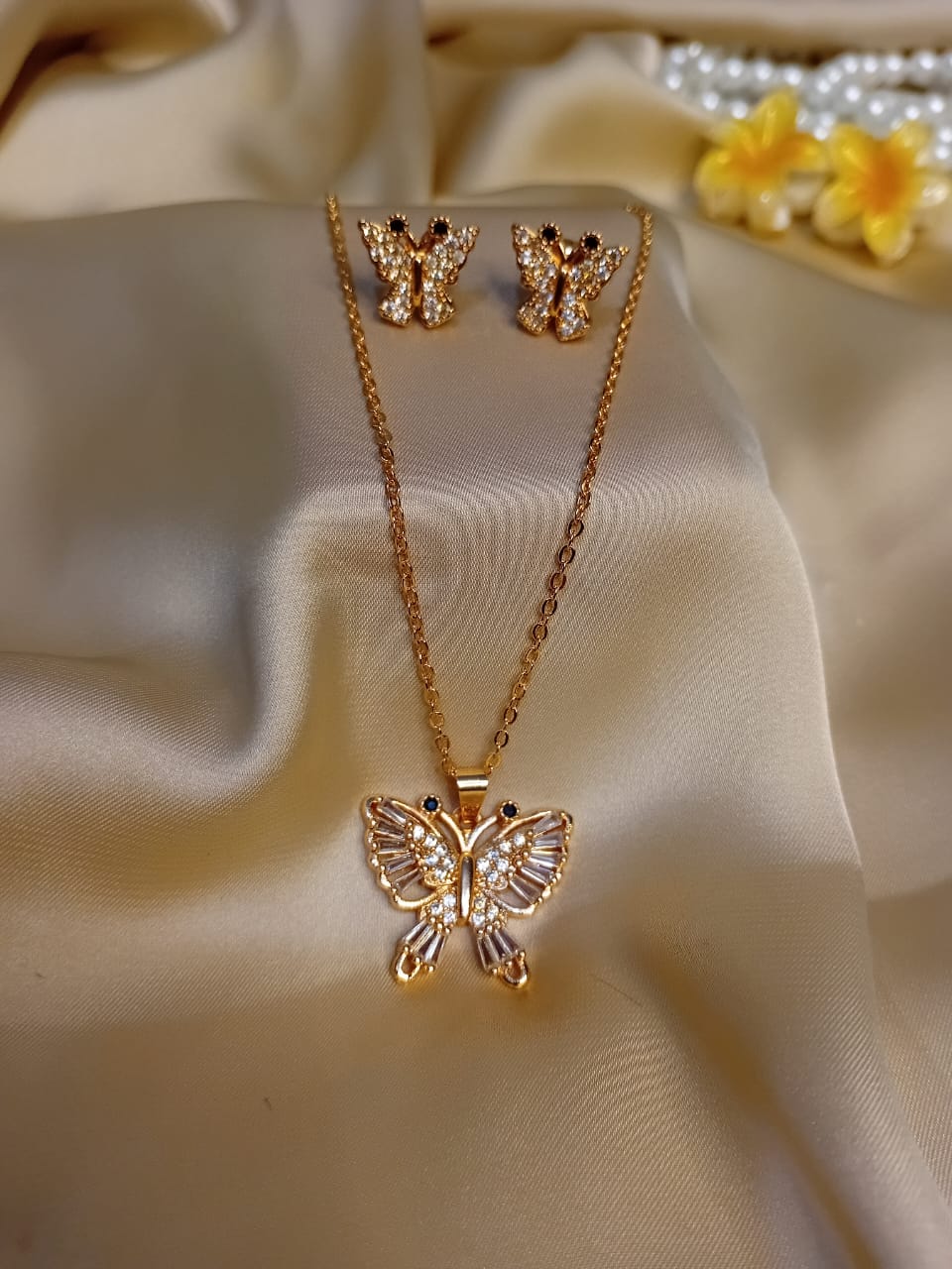 Elegant Butterfly Locket Set