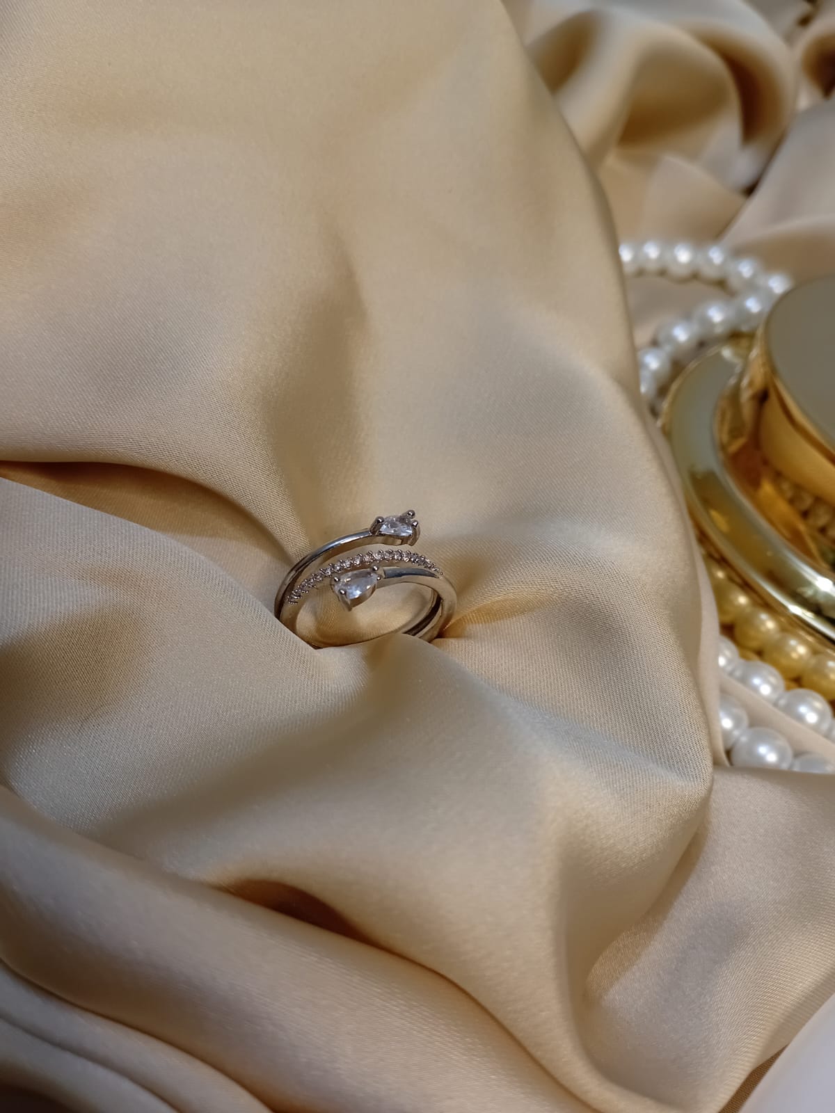 Triple Minimal Design Line Ring