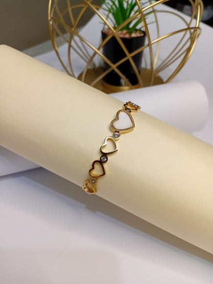Heart Shape Beautiful  Stainless Bangle