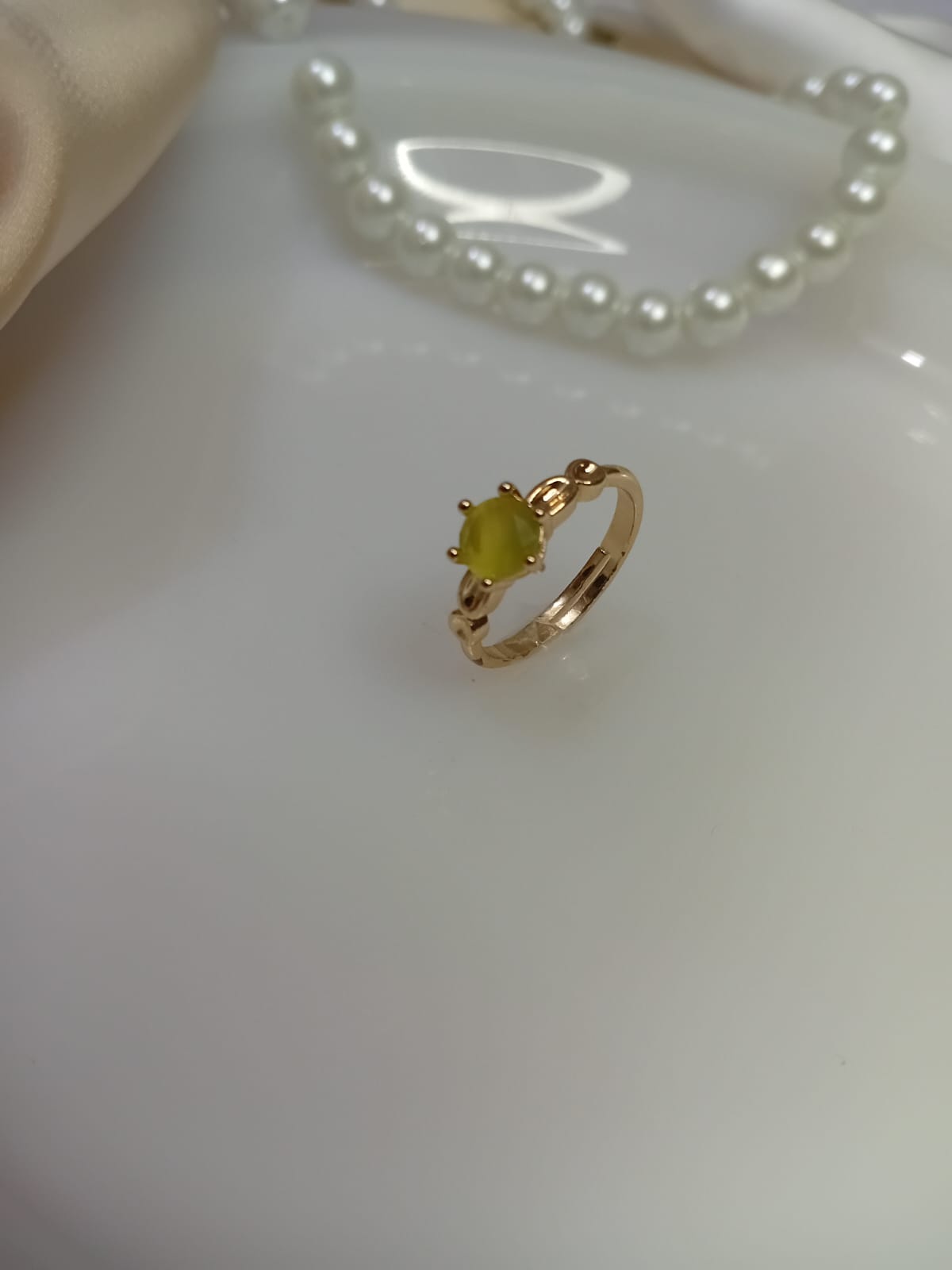 Golden Multi Stone Colour Rings In  different minimal designs