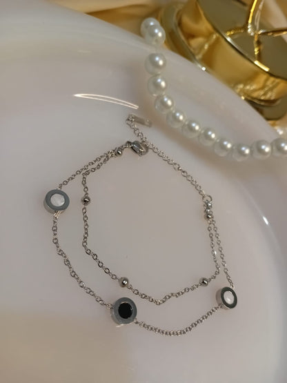 Silver Dual Layer Minimal Bracelet