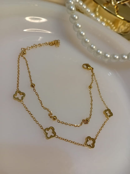 Golden Double Chain Style Bracelet