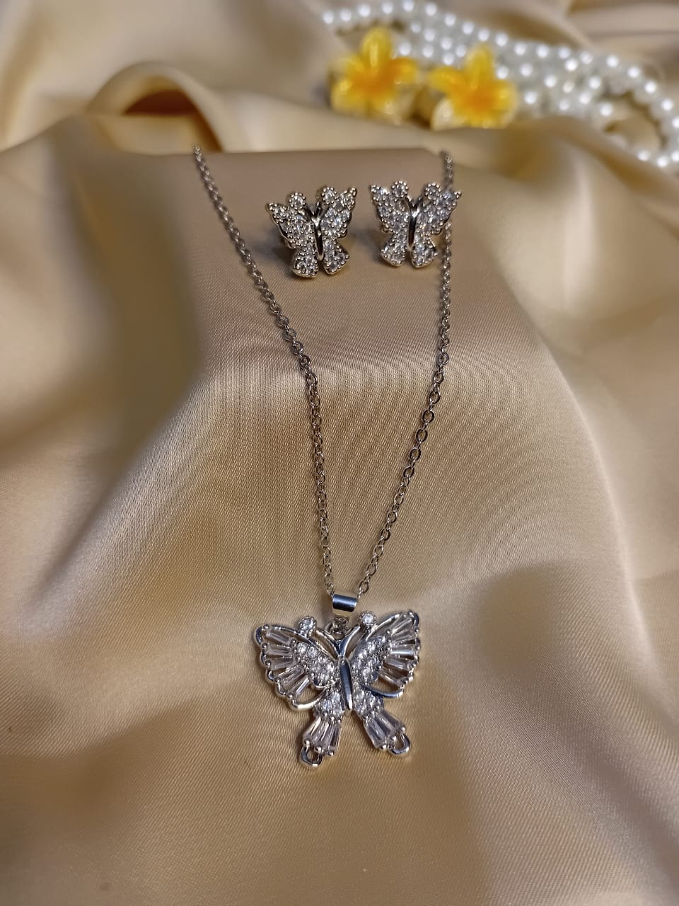 Elegant Butterfly Locket Set