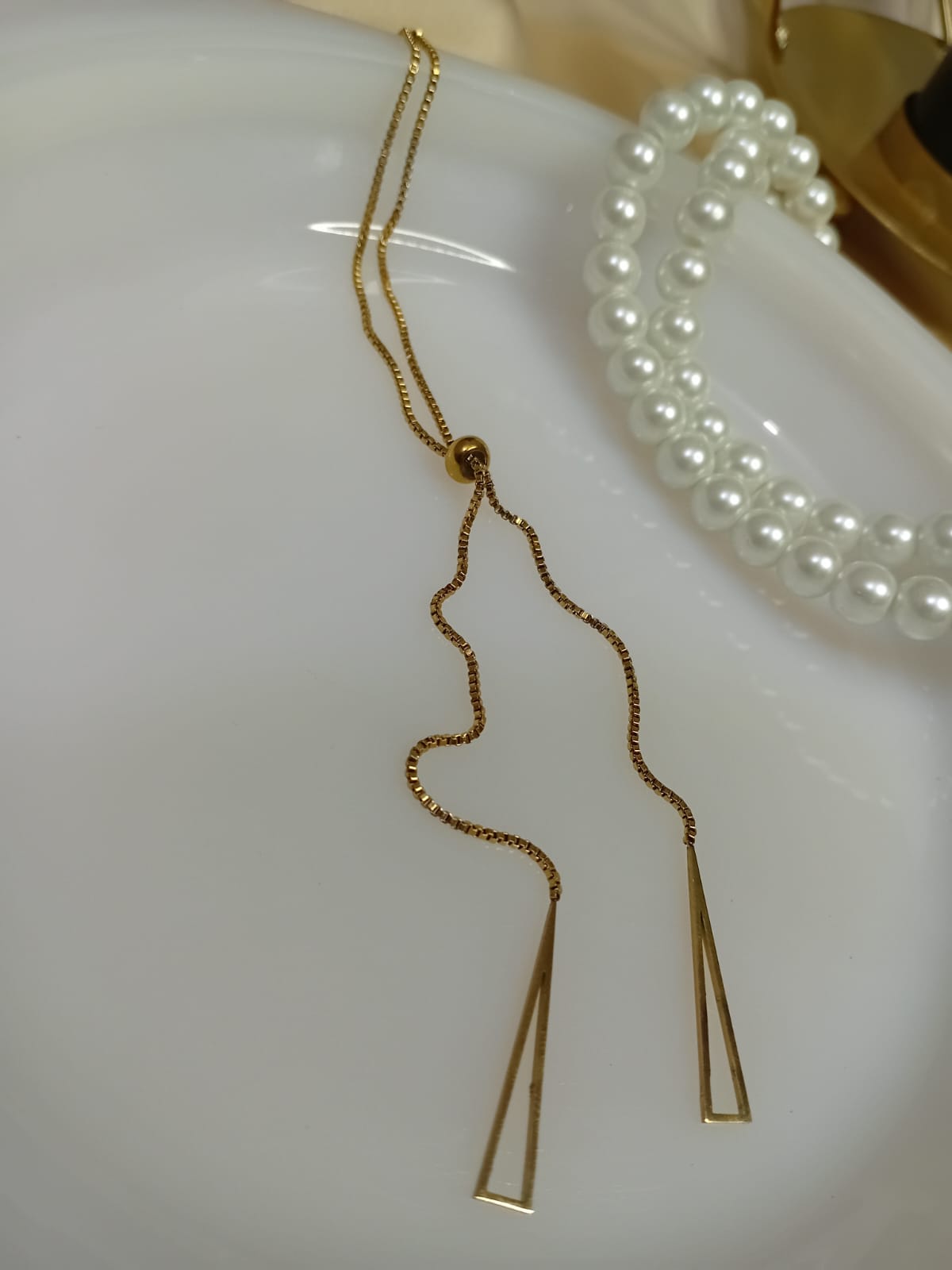 Adjustable Geomatric Triangle Pendant