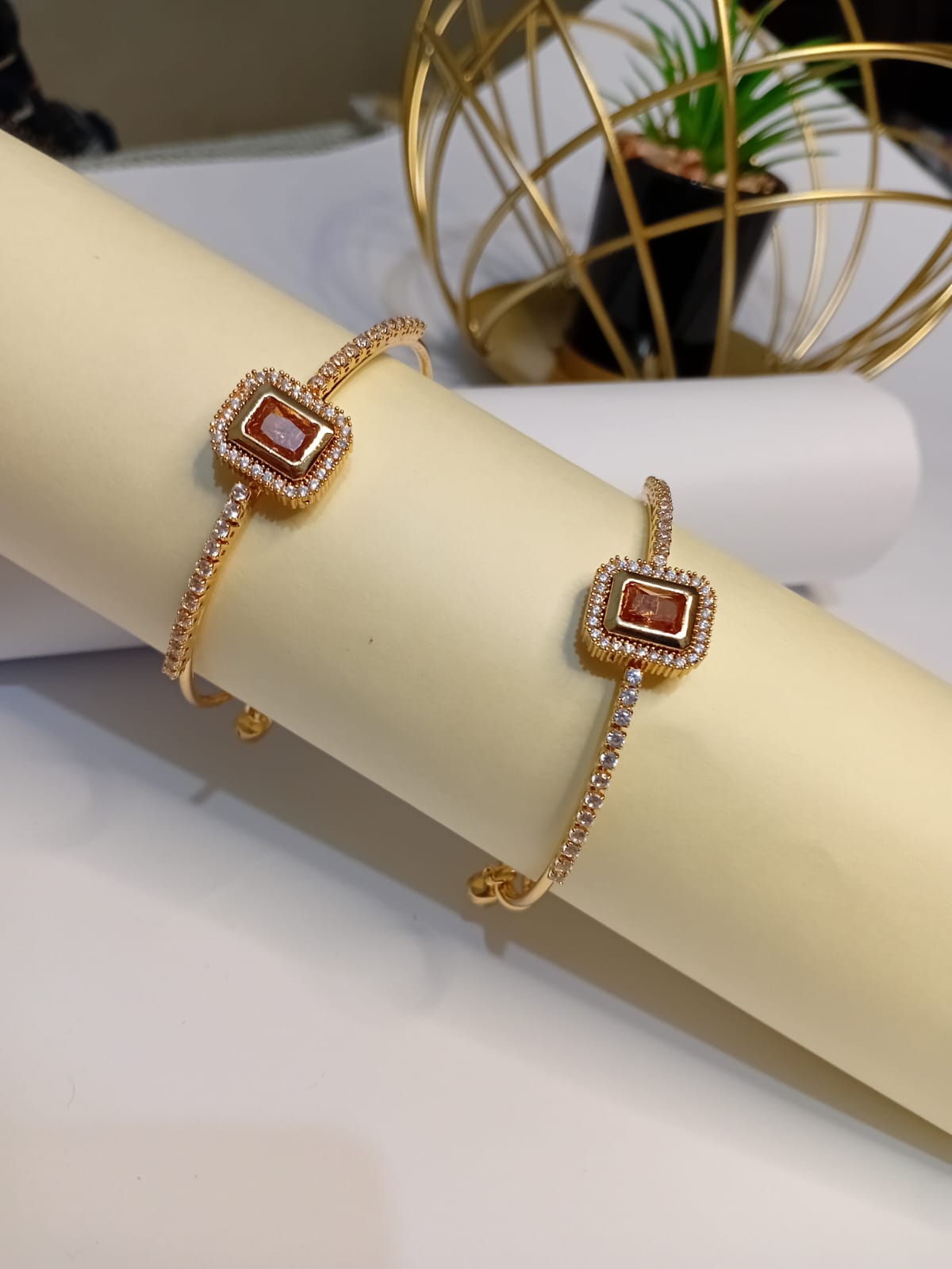 Adjustable Golden Pair of Bangles