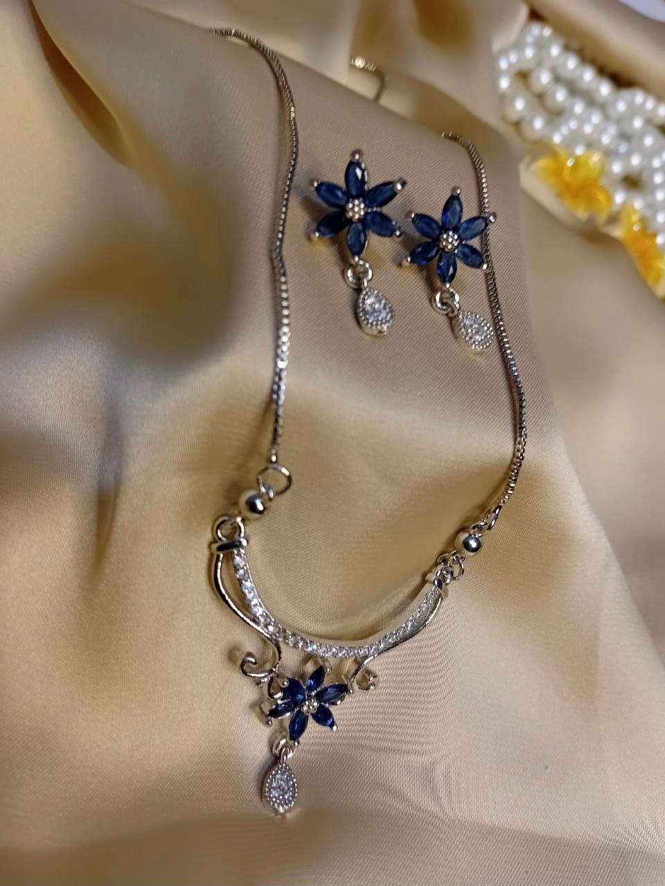 Ruby Blue Locket Set